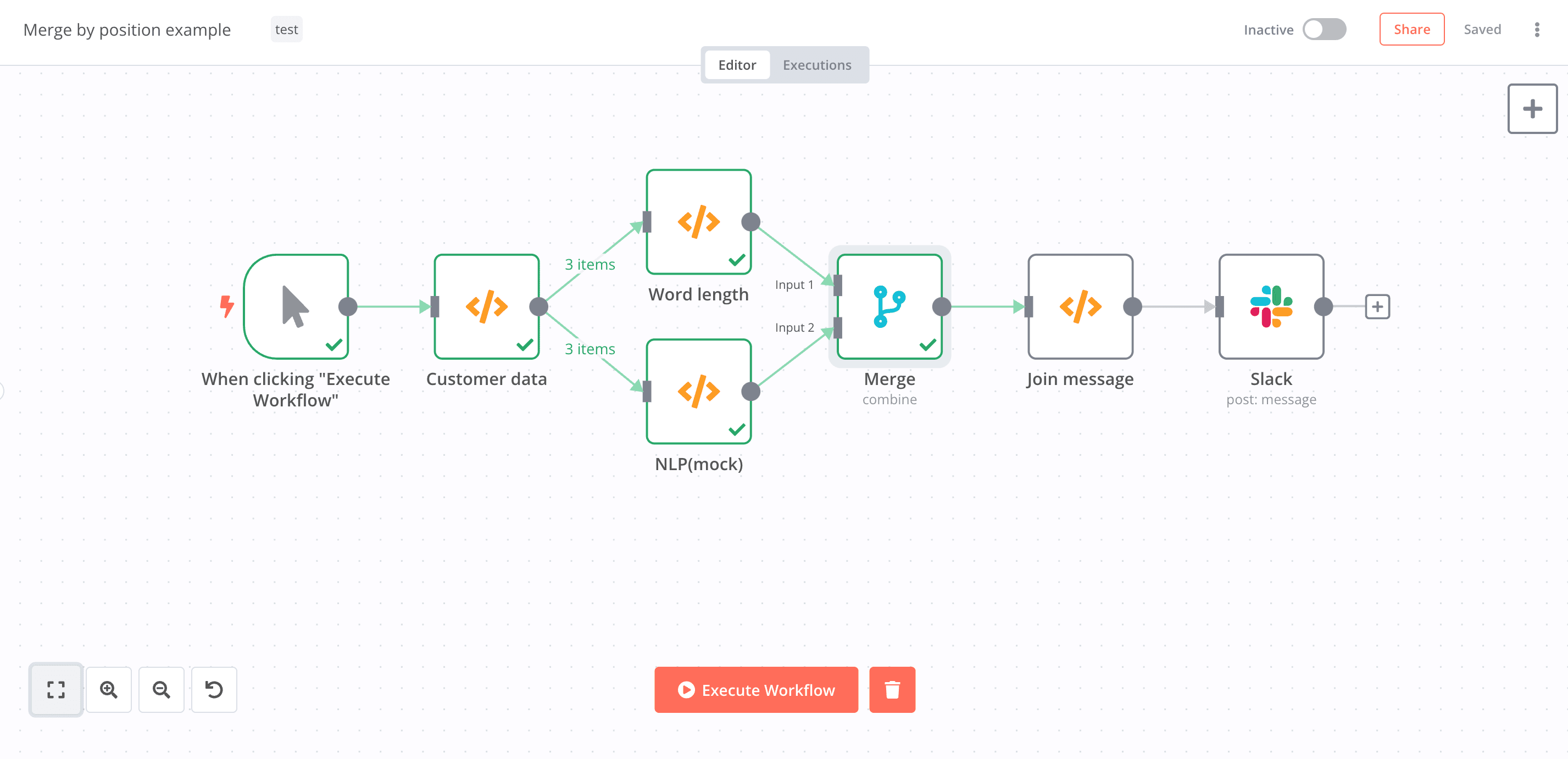 Merge by Position example